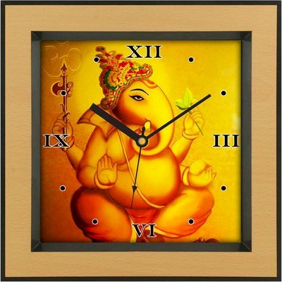 Shopping Monster Lord Ganesha Religious Analog Wall Clock