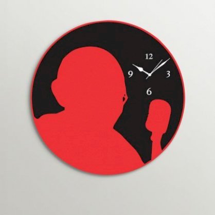 Timezone Mahatma Gandhi Wall Clock Black And Red TI430DE67XYAINDFUR