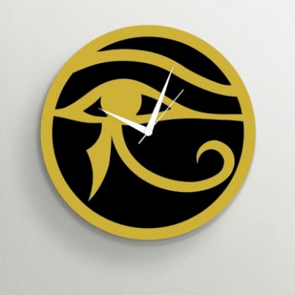 Timezone Eye Wall Clock Black And Dull Golden TI430DE24YSXINDFUR