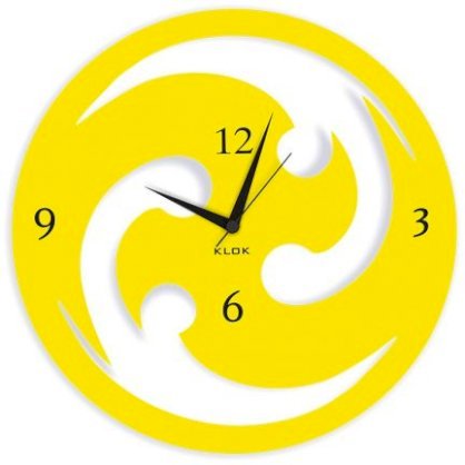 Klok Round Chakri Wall Clock Yellow KL593DE06ABHINDFUR