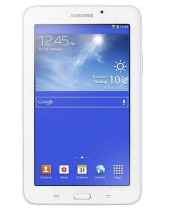 Samsung Galaxy Tab 3V (SM-T116NU) (Quad-core 1.3 GHz, 1GB RAM, 8GB SSD, VGA Mali-400MP, 7 inch, Androi OS v4.4) WiFi 3G Model White