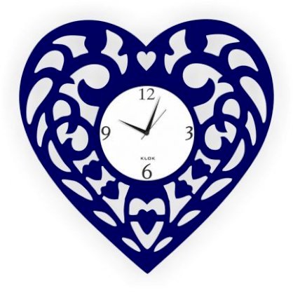 Klok Heart Throb Love Wall Clock Blue KL593DE03ZXOINDFUR