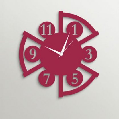  Timezone Classy Wall Clock Maroon TI430DE31YWMINDFUR