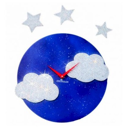 Crysto Cloud & Stars Wall Clock CR726DE70AMNINDFUR