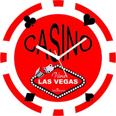 Zeeshaan Vegas Casino Chip Analog Wall Clock