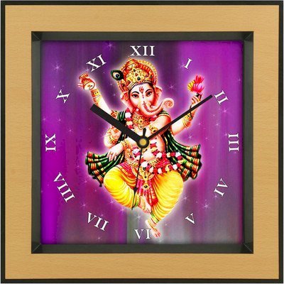 Shopping Monster Lord Ganesha Religious Analog Wall Clock