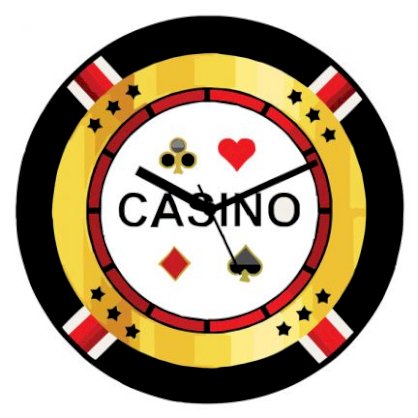 Crysto Casino Royal Poker Chip Wall Clock CR726DE01LZIINDFUR