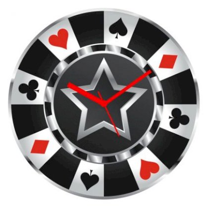 Crysto Star Casino Poker Chip Wall Clock CR726DE02LZHINDFUR