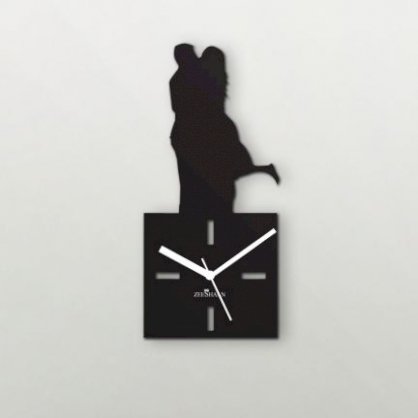 Crysto Kiss Me Black Wall Clock CR726DE91ALKINDFUR