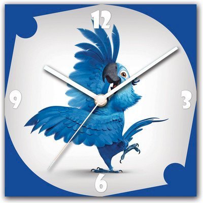 StyBuzz Blue Analog Wall Clock