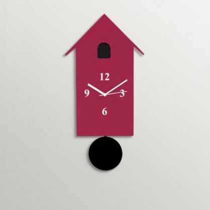  Timezone Home Pendulum Wall Clock Maroon And Black TI430DE42YZXINDFUR