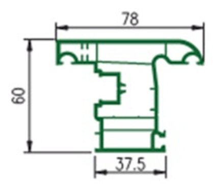 Thanh cánh cửa sổ mở quay ngoài  Z Profile SF78 vân gỗ kiểu vát cạnh