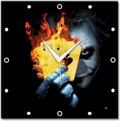  Shoprock Joker Burning Cards Analog Wall Clock (Black) 