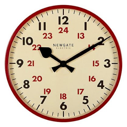 Newgate Putney Wall Clock, Red