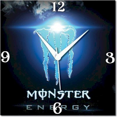  WebPlaza Monster Energy Sky Blue Analog Wall Clock (Sky Blue) 