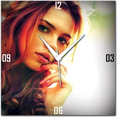 WebPlaza Copper Hair Analog Wall Clock (Multicolor)