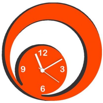  Fab Time Orange Rings Wall Clock FA116DE55TBSINDFUR