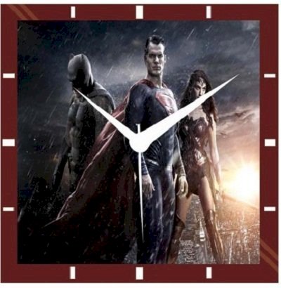  Moneysaver Batman Superman Analog Wall Clock (Multicolour) 