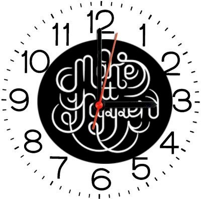 Ellicon 309 Make It Happen Analog Wall Clock (White) 