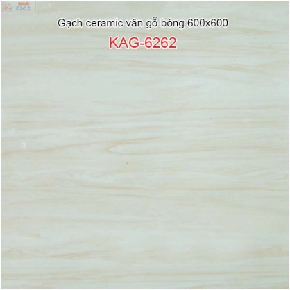 Gạch lát nền Ceramic vân gỗ bóng 600x600 KAG-6262
