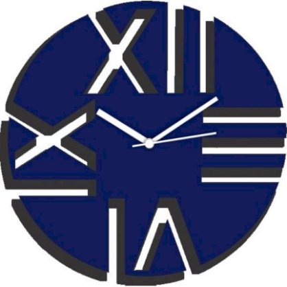 Fab Time Blue Masterpiece Wall Clock FA116DE04TLJINDFUR