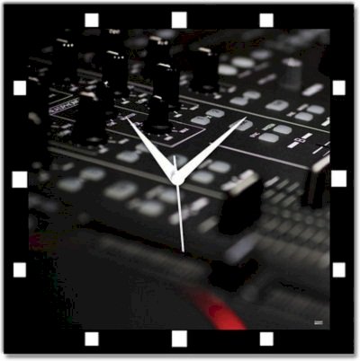  Shoprock Radio Volume Analog Wall Clock (Black) 