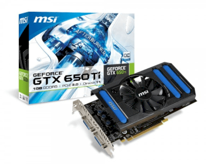 MSI N650Ti-1GD5/OC (Nvidia GeForce GTX 650Ti, 1024MB GDDR5, 128 bit,  PCI Express x16 3.0)