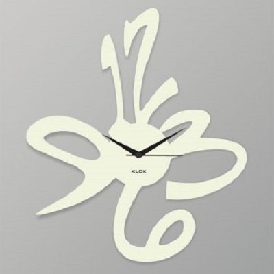 Klok Numeric Designer Wall Clock Off White