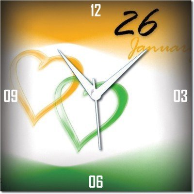  WebPlaza My Heart India Republic Day Analog Wall Clock (Multicolor) 