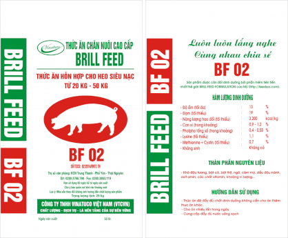 BF 02 - Thức ăn hỗn hợp cho heo siêu nạc từ 20 - 50 kg