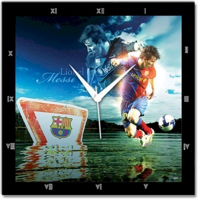 Shoprock Lionel Messi Barcelona Analog Wall Clock (Black) 