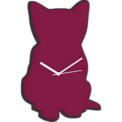 Fab Time Lilac Hungry Cat Wall Clock FA116DE76TIPINDFUR