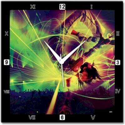  Shoprock Electric Dance Analog Wall Clock (Black) 