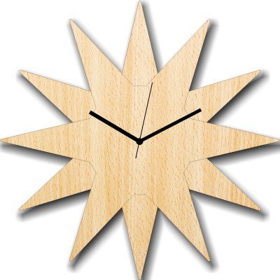  Basement Bazaar Star Shaped Analog Wall Clock (Gold) 