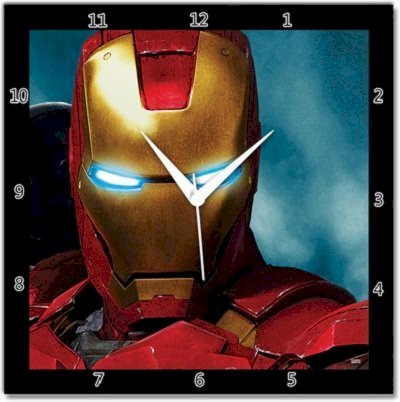  Shoprock Iron Man Eyes Analog Wall Clock (Black) 