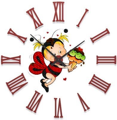 Ellicon B36 Honey Bee Cartoon Analog Wall Clock (White) 