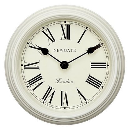 Newgate Petite Gallery Clock, Linen White, Dia.20cm, Cream