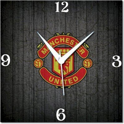  WebPlaza Manchester United Logo Analog Wall Clock (Multicolor) 