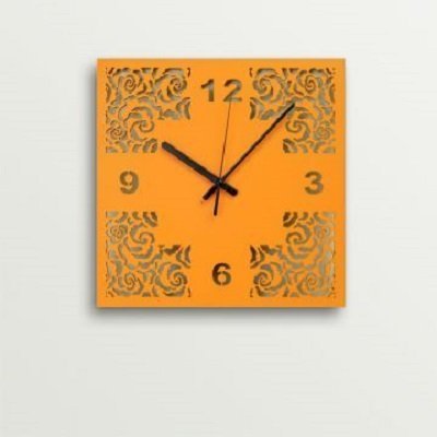 ArtEdge Orange Rose Flower Laser Cut Work Wall Clock