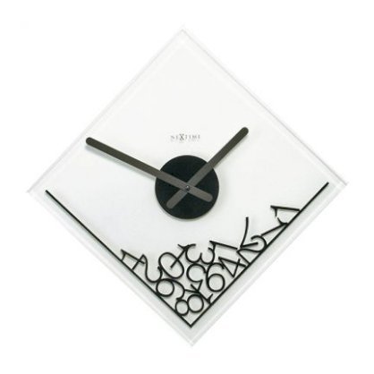 NeXtime Dropped Numbers Wall Clock White & Black NE552DE42XCFINDFUR