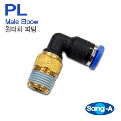 Đầu nối  L Sang-A PL06M5 ống phi 6 ren M5