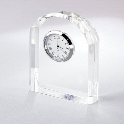 You Have Gifts Optic Crystal Arched Clock, 3.75" X 3.25"