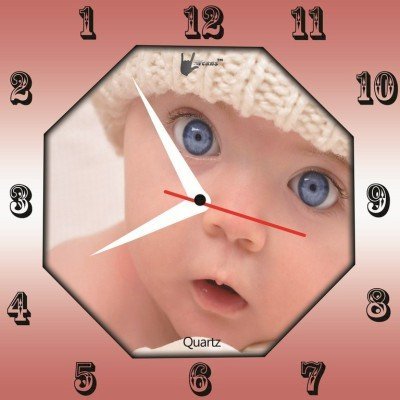  Lycans aNTI 0191 Analog Wall Clock (Pink, White) 