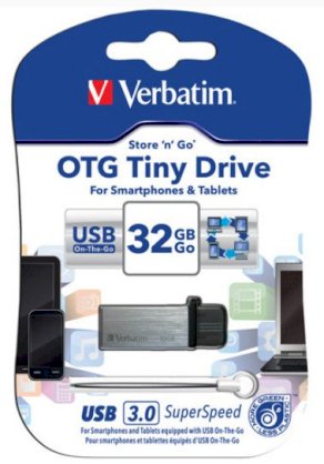 USB VERBATIM Store'n'Go OTG USB 3.0 Drive 32GB Tiny (64445)