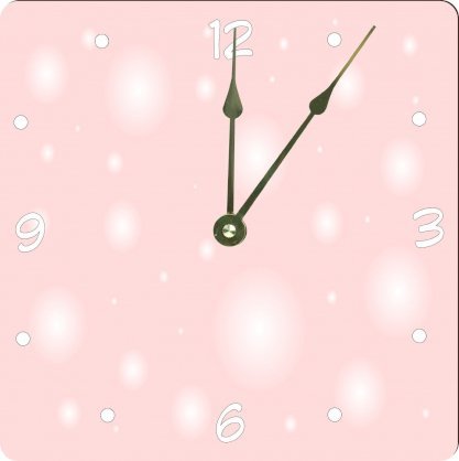 Rikki KnightTM Light Pink Bubbles Design Design 6" Art Desk Clock