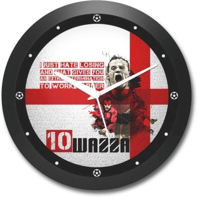 Shop Mantra Wayne Rooney England Football Round Analog Wall Clock (Black)