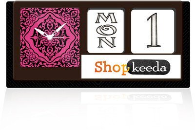 Shopkeeda SKTCD0026 Analog Clock (Pink, Black)