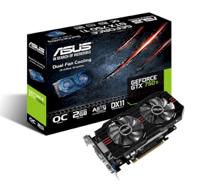 ASUS GTX750Ti-OC-2GD5 (NVIDIA GeForce GTX 750 Ti, 2GB GDDR5, 128 bits, PCI Express 3.0)