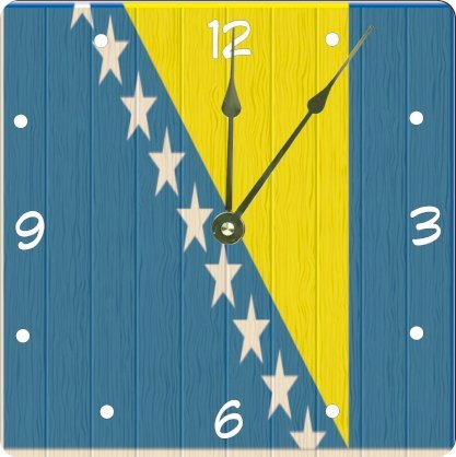 Rikki KnightTM Bolivia Flag on Distressed Wood Design 6" Art Desk Clock