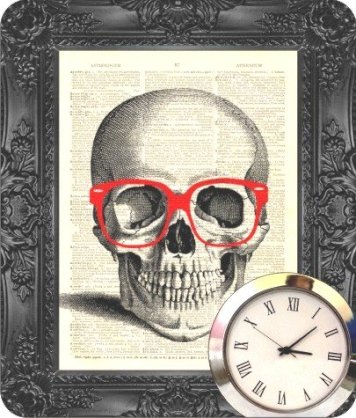 Panache Skull Table Clock